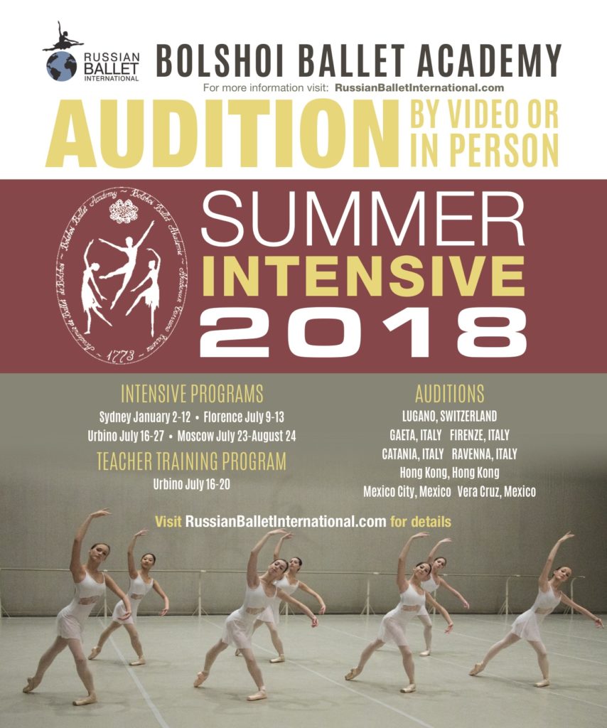 Bolshoi Ballet Academy Summer Intensive, tutte le date IoDanzo